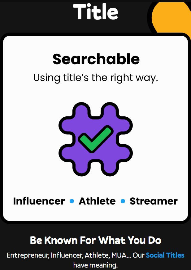 The homepage hero section featuring the tagline 'Be Known For What You Do' alongside visual representations of mobile profiles.
